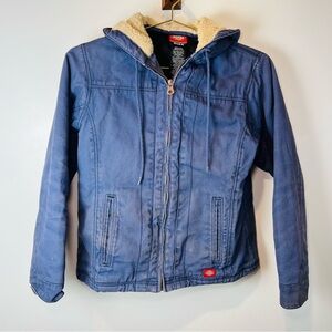 Dickies Work Jacket Blue Sherpa Lined S